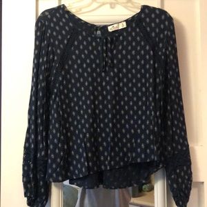 Long sleeve Hollister blouse, size small